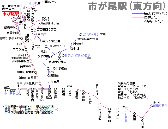 バス 神奈 図 中 路線